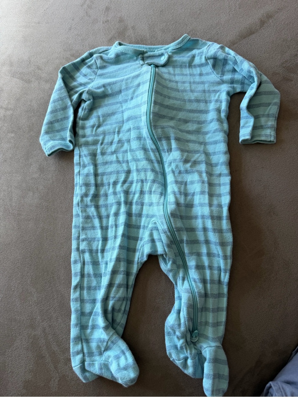 Carter's Just One You Light Blue Striped Baby Footed One-Piece